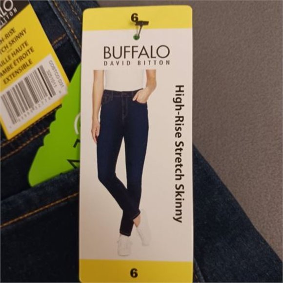 NWT Buffalo High Rise Stretch Skinny Jeans Dark Blue Size 6 Women's 28 - Picture 4 of 6